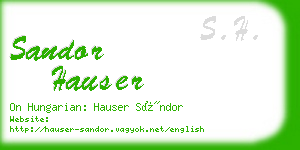 sandor hauser business card